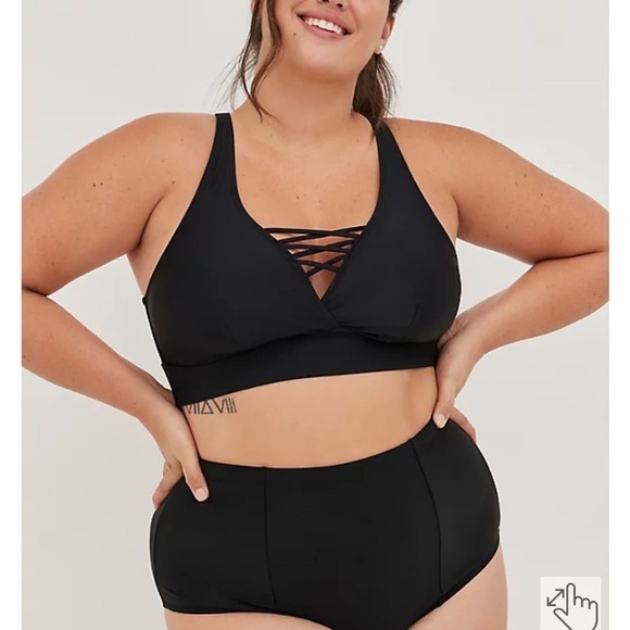 New! Torrid sz 3 Strappy Swim Bathing Suit Bottoms 3X - Picture 3 of 3